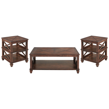 ALATERRE FURNITURE Stockbridge 3-Piece Wood Living Room Set, Length: 26 ANSB0221162